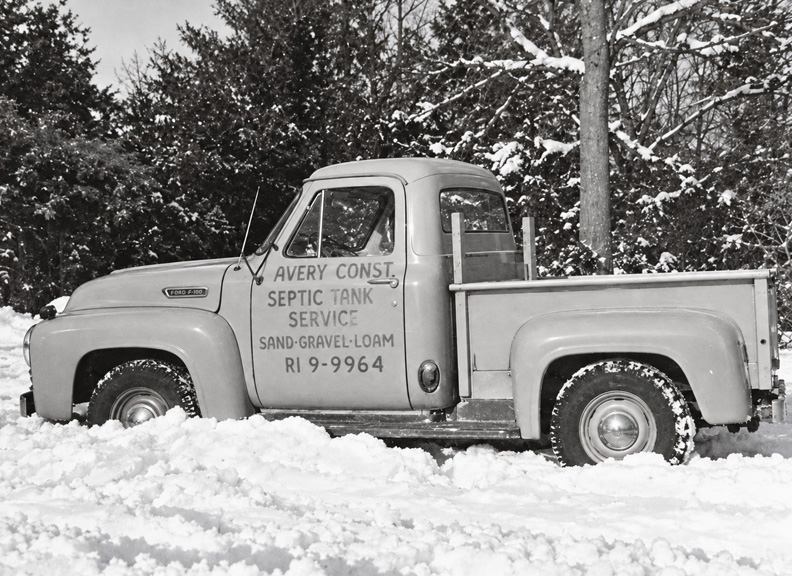 old truck in winter